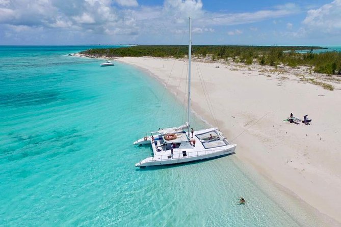 7 Hour Private Catamaran Sail, Snorkel and Beach BBQ Grace Bay, Providenciales - Half Moon Bay, Little Water Cay and the iguanas