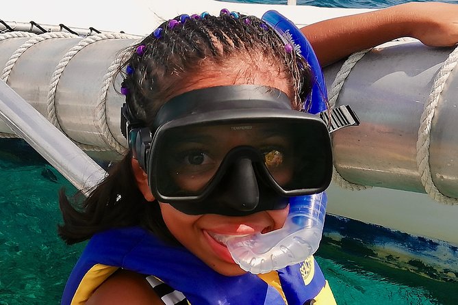 7 Hour Private Catamaran Sail, Snorkel and Beach BBQ Grace Bay, Providenciales - Leaving Grace Bay on a real sailing boat