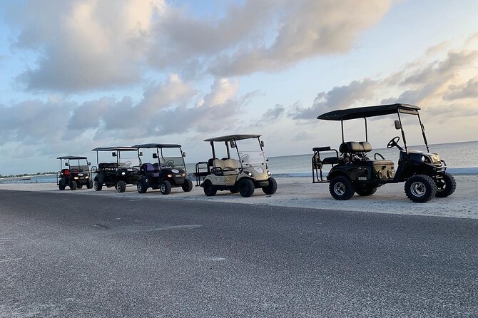 BMC Rentals -Golf Carts & Jeep Wrangler in Grand Turks - Driving on the left with a slow open cart