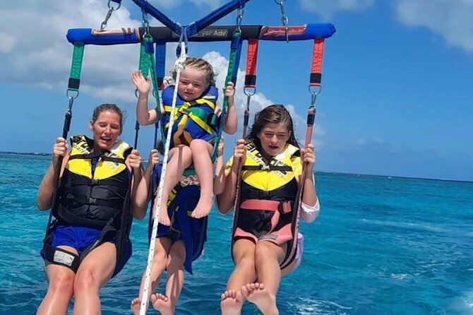 Capt Marvin Watersports / Parasail - Public Tour - The optional dip in Grace Bay