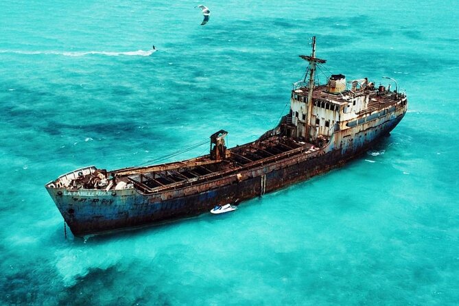 FAMOUS SHIPWRECK, Tiki Bar & Iguana Island Private Jet Ski Tour - Riding out from Long Bay Beach