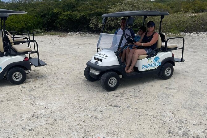 Golf Cart Rental in Grand Turk (4-seater) - Driving on the left in an open-air cart