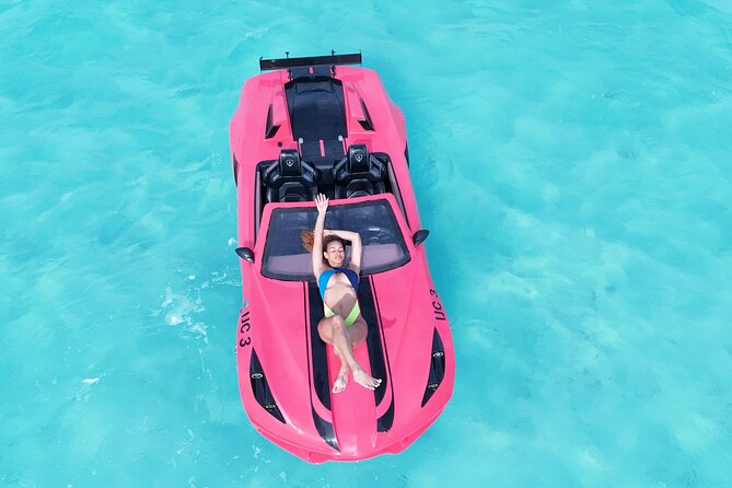 JetCar Drone Photo Video Shoot experience in Turks Caicos - Driving a JetCar across Providenciales water