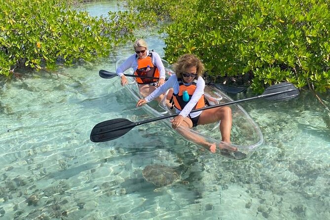 Mangrove Cay And Iguana Island Venture In Turks And Caicos Island - The tow makes a long paddle more manageable